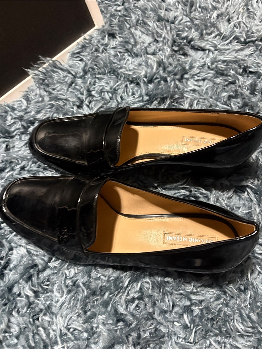 Black Patent Leather Loafers - Women's Dress Loafers - Picture 7 of 7